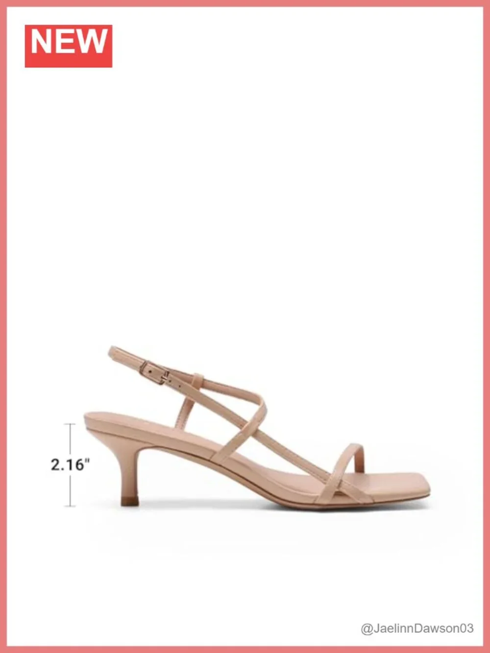 Low Kitten Heel Sandals with Crossover Straps and Square Open Toe